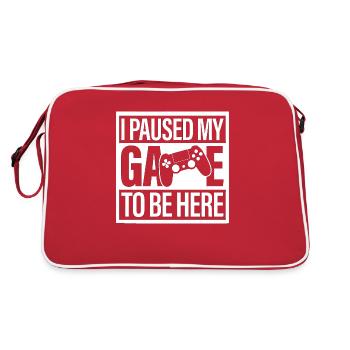 Gamer Jeu En Ligne Jeux Sur Ordinateur Arcade Neon - Sac Retro - rouge/blanc - Dos