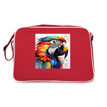 Parrot coloured - Retro Bag - red/white - Back