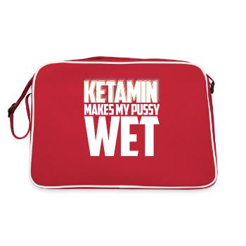 La kétamine fait mon. Y mouillé ! - Sac Retro - rouge/blanc - Dos