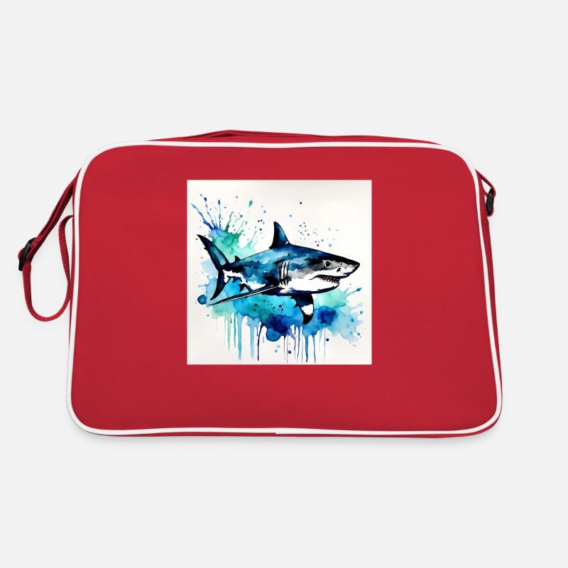 Requin - Sac Retro - rouge/blanc