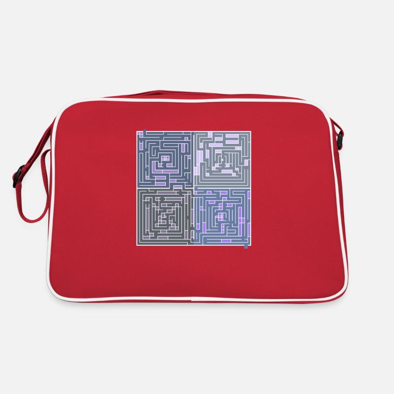 Maze 2 (transparent background) Retro Bag