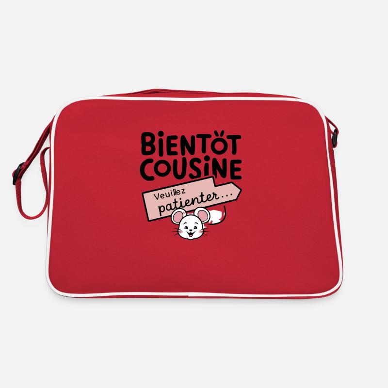 bald, Cousine, bitte warten Retro Tasche