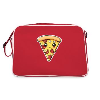Pizza morceau de pizzeria - Sac Retro - rouge/blanc - Dos