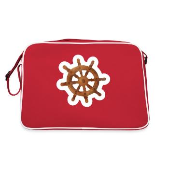 Boot - Retro Tasche - Rot/Weiß - Hinten