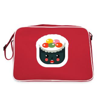 sushi, fan de sushi, wasabi - Sac Retro - rouge/blanc - Dos