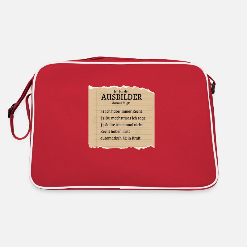 Ausbilder Spruch Retro Tasche