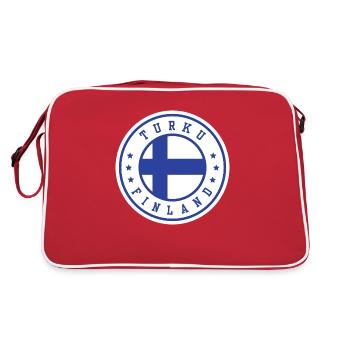 Turku Finland - Retro Bag - red/white - Back