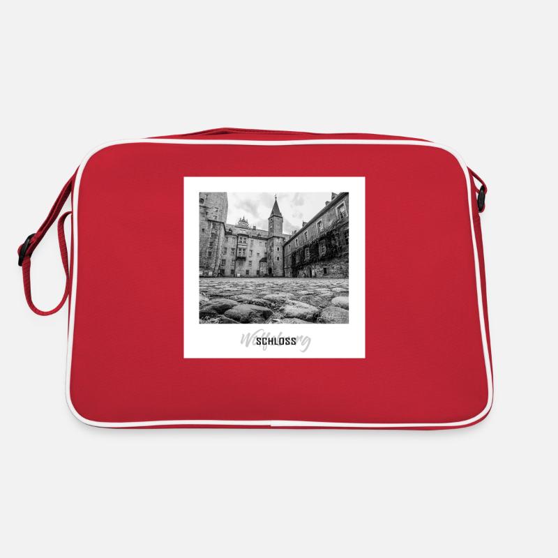 Schloss Wolfsburg - Retro Tasche - Rot/Weiß