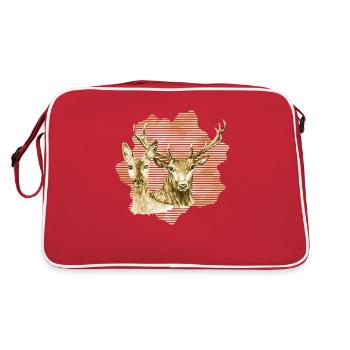 Cerf et biche - Sac Retro - rouge/blanc - Dos