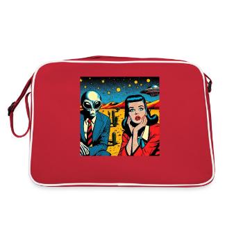 'We're going home!' - Retro Bag - red/white - Back