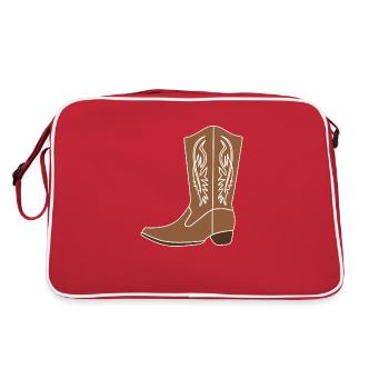 cowboy boot - Retro Bag - red/white - Back