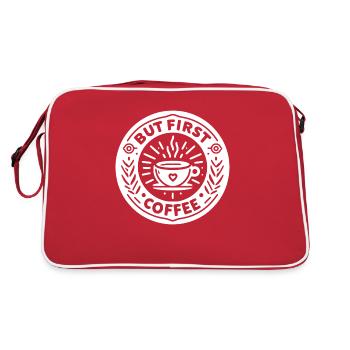 But First Coffee - Retro Bag - red/white - Back