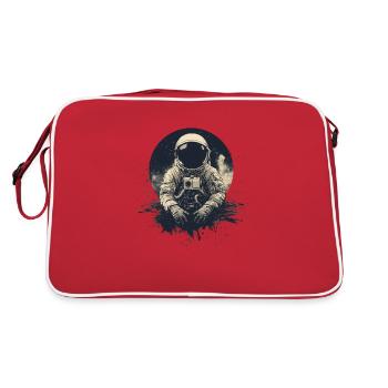 Astronaut on the Moon - Retro Bag - red/white - Back