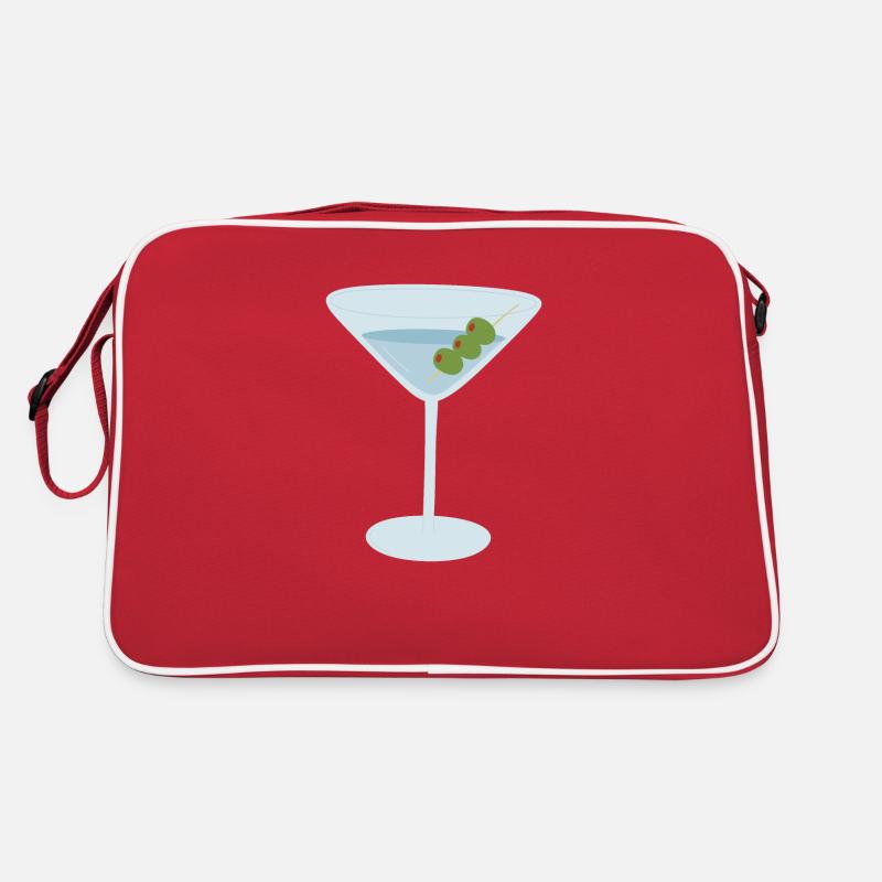 Martini mit Oliven Retro Tasche