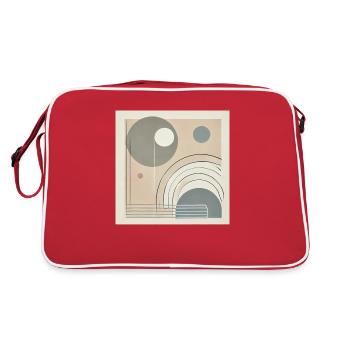 Minimilist art - Retro Bag - red/white - Back