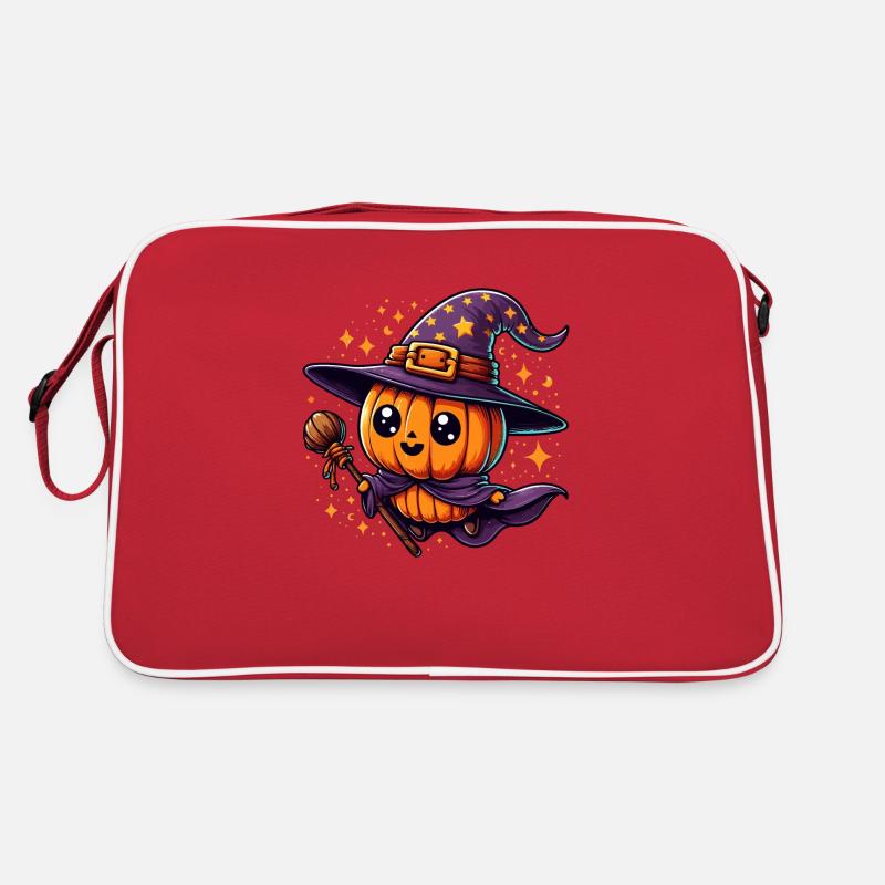 Mignone Citrouille Sorcière d'Halloween Sac Retro
