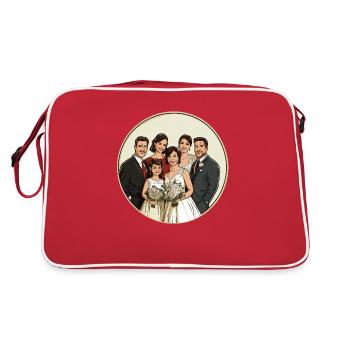 Célébrez le bonheur de la famille lors d’une journée spéciale - Sac Retro - rouge/blanc - Dos