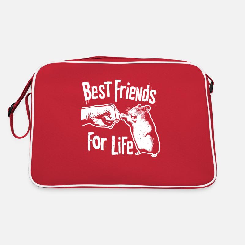 Freundschaft fürs Leben mit Hamster Retro Tasche