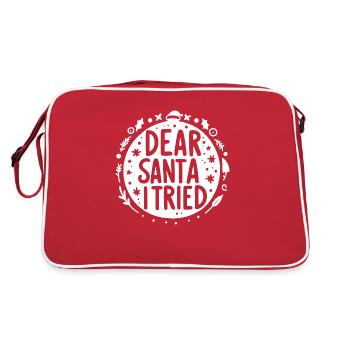 Dear Santa I Tried - Retro Bag - red/white - Back