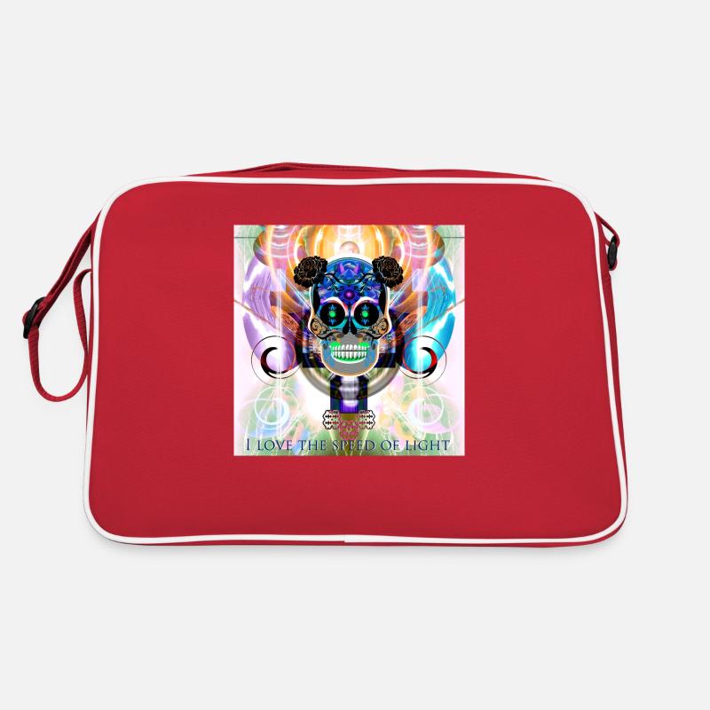 Totenkopf hell Retro Tasche
