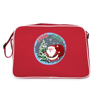Santa Claus - Retro Tasche - Rot/Weiß - Hinten