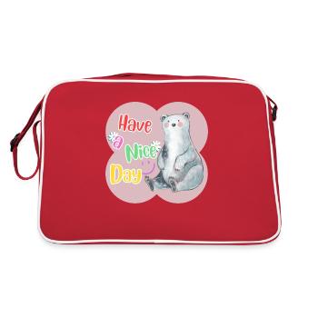 Have a nice day white - Retro Bag - red/white - Back