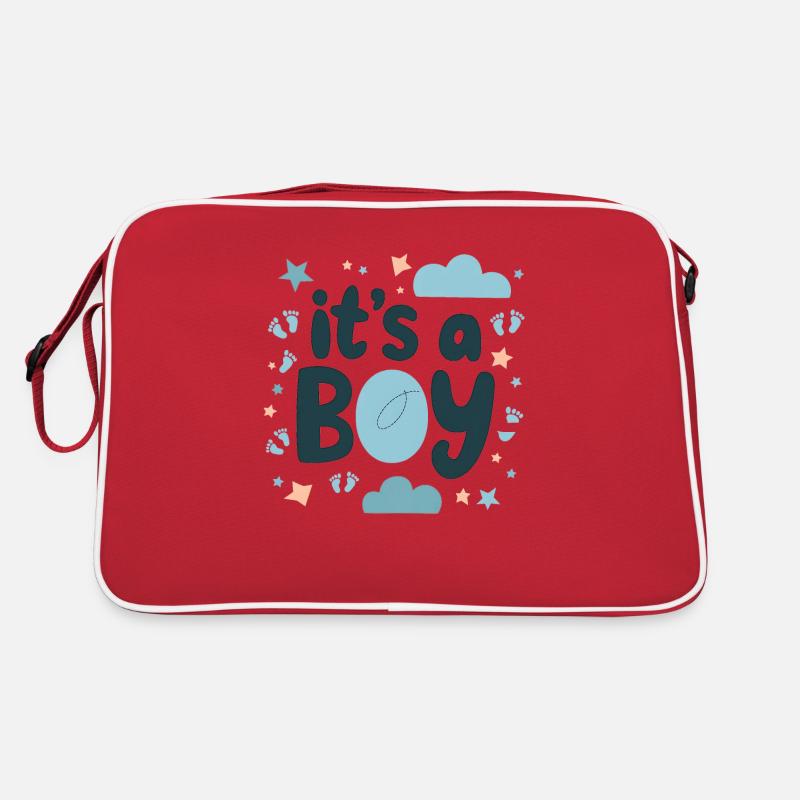 C'est un Garçon - Design Doux et Festif Sac Retro