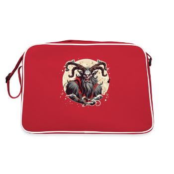 Krampus / Tradition / Culture / d’hiver - Sac Retro - rouge/blanc - Dos