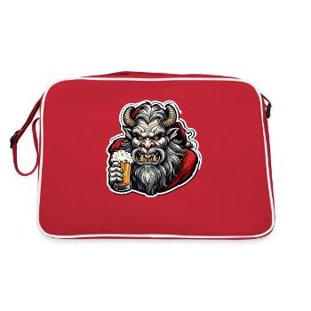 Krampus / Tradition / Culture / d’hiver - Sac Retro - rouge/blanc - Dos