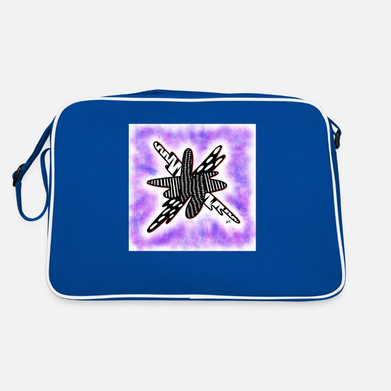 Creative patterned blob on violet Retro Bag