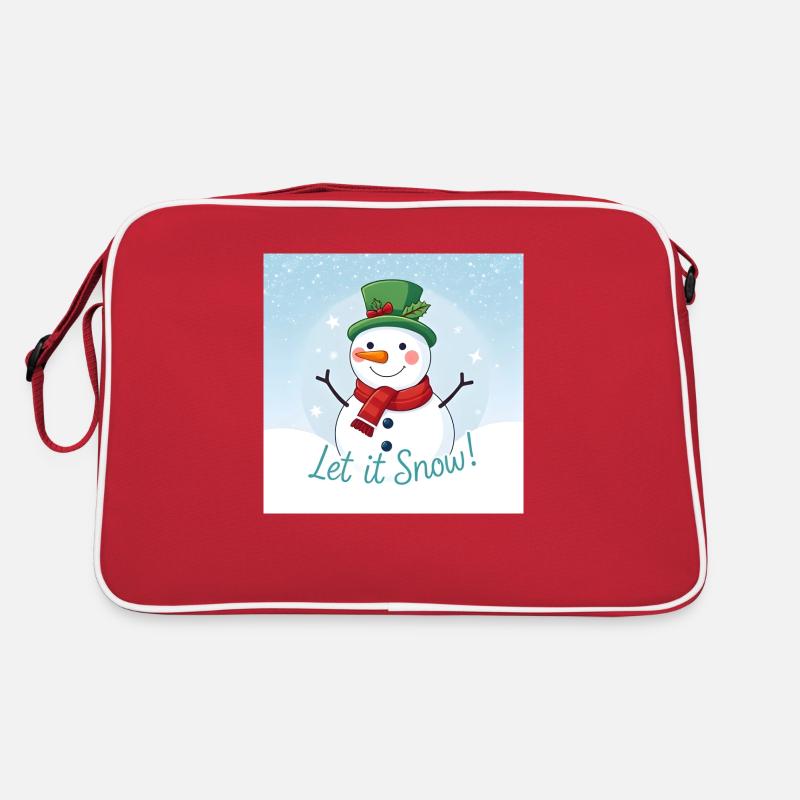 Let it Snow - Retro Tasche - Rot/Weiß