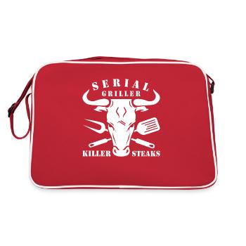 SERIAL GRILLER - Retro Bag - red/white - Back