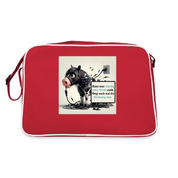 Donner unter Strom - Retro Tasche - Rot/Weiß - Hinten