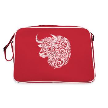 Taurus Tribal - Retro Bag - red/white - Back
