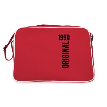 1990 Jubiläumsgeschenk 1990 Limitierte Auflage 1990 - Retro Tasche - Rot/Weiß - Hinten