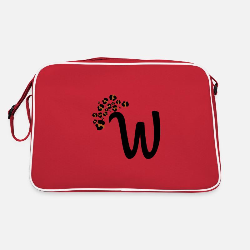 Letter w leopard patterns Retro Bag