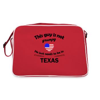 Fans des États-Unis et du Texas - Sac Retro - rouge/blanc - Dos