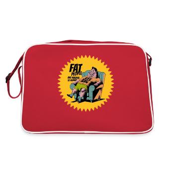 Un gros homme est plus difficile à kidnapper - Sac Retro - rouge/blanc - Dos