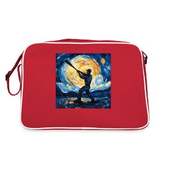 Joueur de baseball Van Gogh - Sac Retro - rouge/blanc - Dos