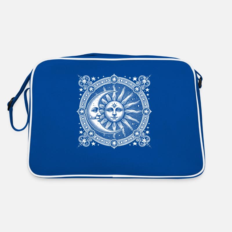 Sun and moon with face Retro Bag