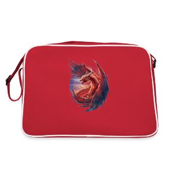 Dragon rouge cool - Sac Retro - rouge/blanc - Dos