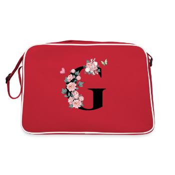 Lettre g fleurs rose - Sac Retro - rouge/blanc - Dos