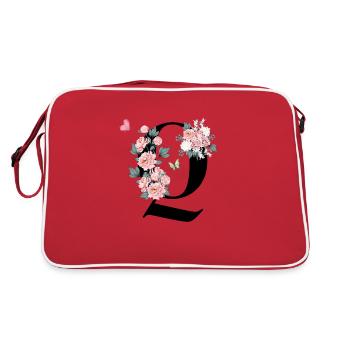 Lettre q fleurs rose - Sac Retro - rouge/blanc - Dos