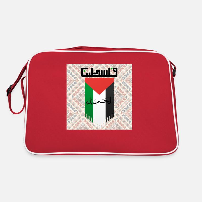 Palestinian Flag with Cultural Patterns Retro Bag