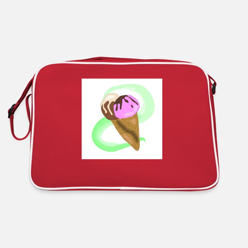 Chocolate and strawberry cone cream Retro Bag