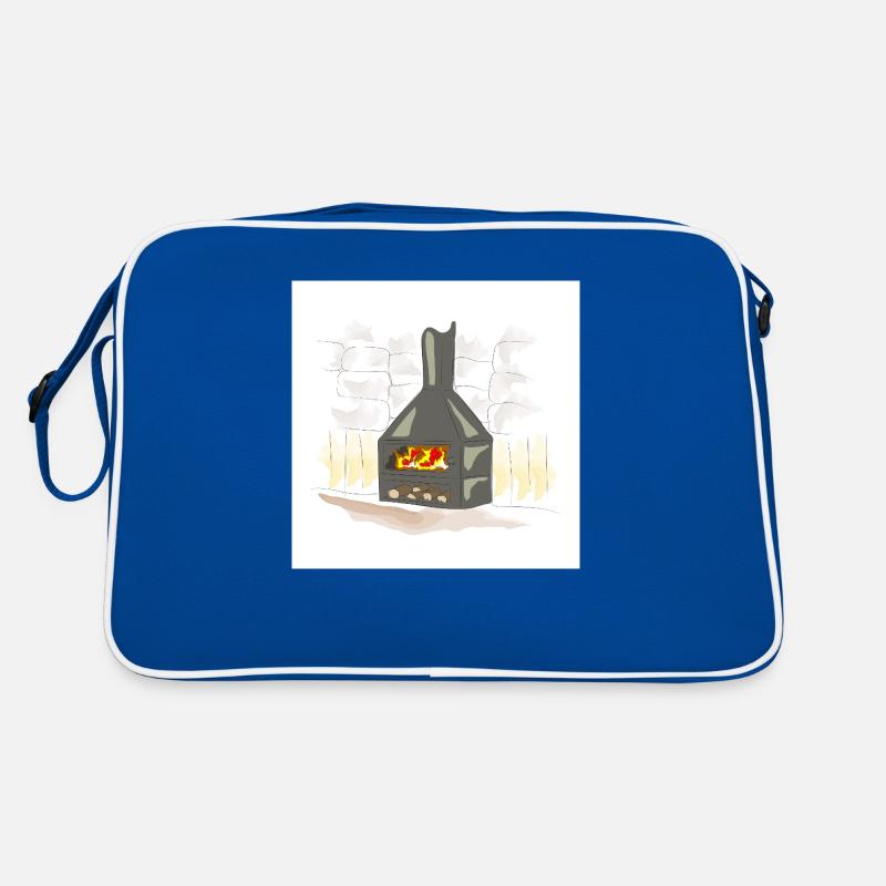 Cheminée à bois éclairée Sac Retro