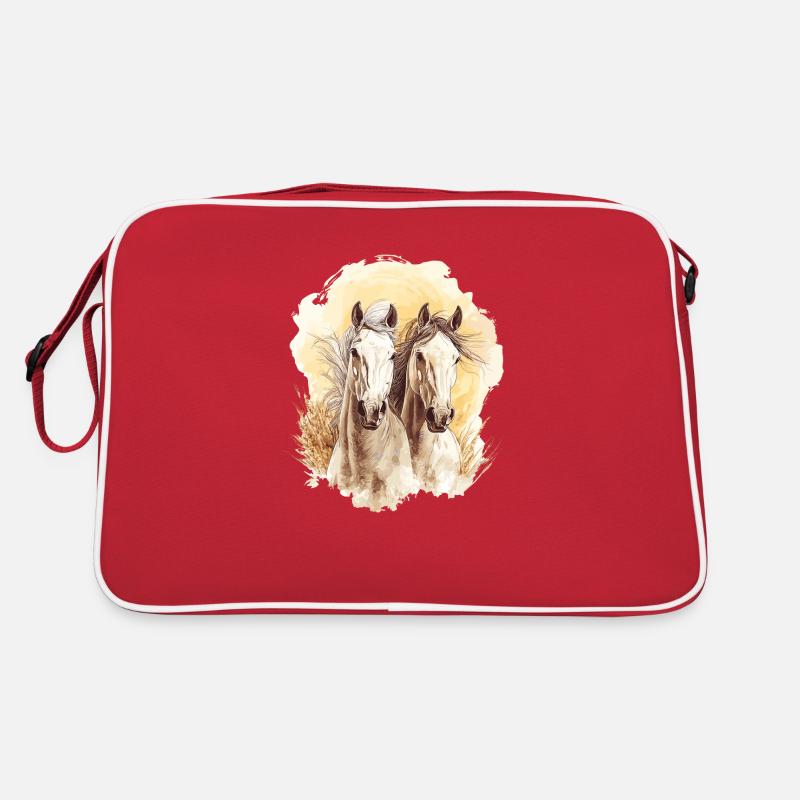 Chevaux Chevaux - Cheval Cheval - Cavalier Cavalier Sac Retro
