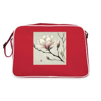 Fleur de magnolia à la japonaise - Sac Retro - rouge/blanc - Dos