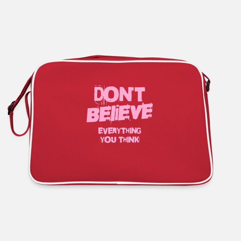 Don't Believe Everything You Think Retro Tasche