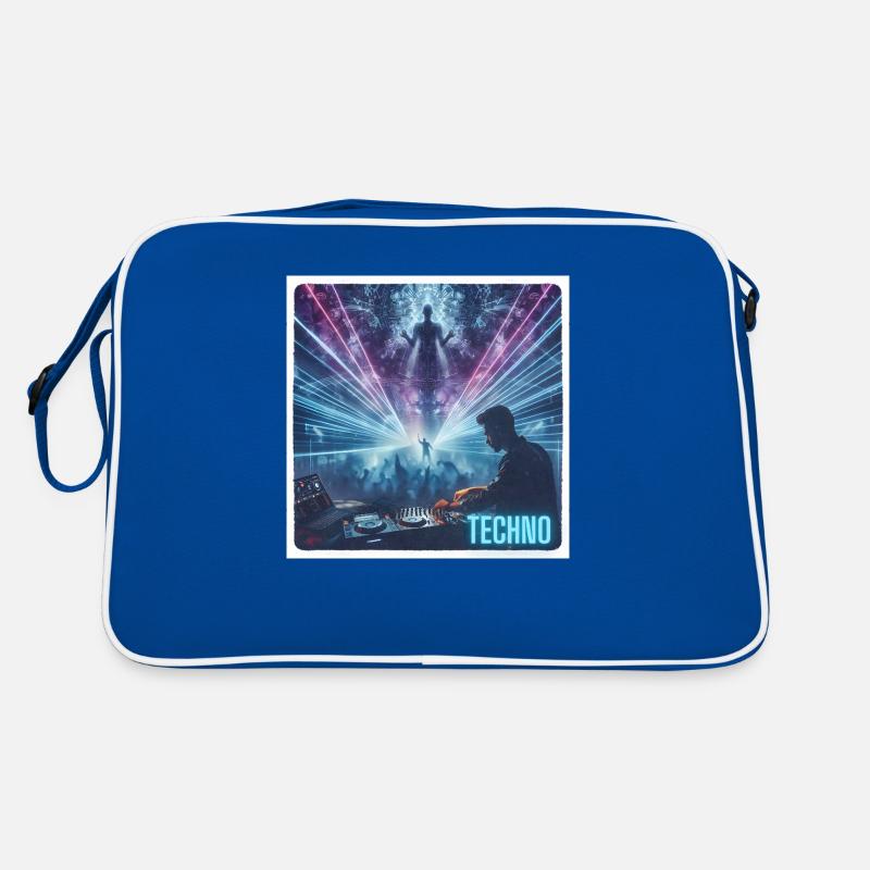DJ mit Lasershow Retro Tasche
